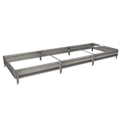 Готовая грядка Delta-Park GL 1x3 м (высота 19 см), серебристая