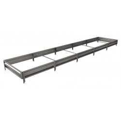 Готовая грядка Delta-Park GL 1x5 м (высота 19 см), серебристый