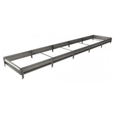Готовая грядка Delta-Park GL 1x5 м (высота 19 см), серебристый