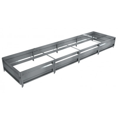 Грядка сборная GU 1x4 м (высота 36 см), серебристый Грядка сборная GU 1x4 м (высота 36 см), серебристый