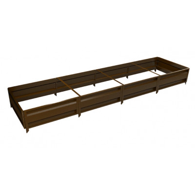 Грядка сборная GU 1x4 м (высота 36 см), коричневый