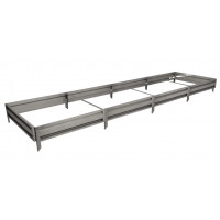 Готовая грядка Delta-Park GL 1x4 м (высота 19 см), серебристый
