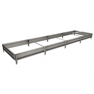 Готовая грядка Delta-Park GL 1x4 м (высота 19 см), серебристый