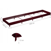 Готовая грядка Delta-Park GL 1x4 м (высота 19 см), вишневый