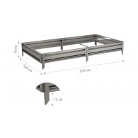 Готовая грядка Delta-Park GL 1x2 м (высота 19 см), серебристый