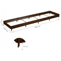 Готовая грядка Delta-Park GL 1x4 м (высота 19 см), коричневый