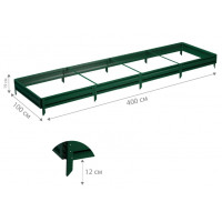 Готовая грядка Delta-Park GL 1x4 м (высота 19 см), зеленый