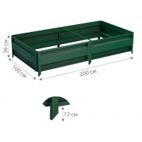 Грядка сборная GU 1x2 м (высота 36 см), зеленый Грядка сборная GU 1x2 м (высота 36 см), зеленый