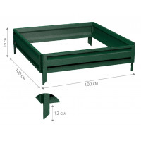 Готовая грядка Delta-Park GL 1x1 м (высота 19 см), зеленый Готовая грядка Delta-Park GL 1x1 м (высота 19 см), зеленый