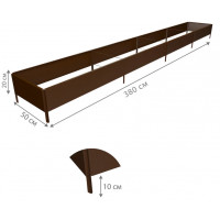 Готовая грядка Delta-Park GY 0,45x3,8 м (высота 20 см), коричневый
