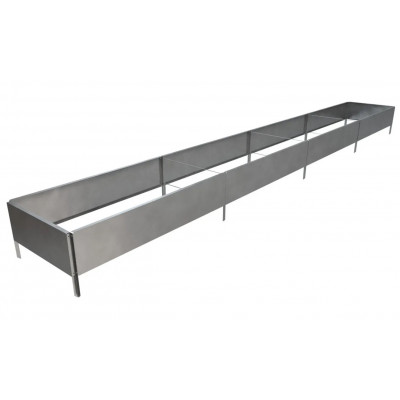Готовая грядка Delta-Park GY 0,45x3,8 м (высота 20 см), серебристый