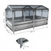 Парник из поликарбоната Delta-Park GH-D+ 4 боковые дверцы 1x2 м (на грядке 36 см)