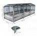 Парник из поликарбоната Delta-Park GH-D+ 4 боковые дверцы 1x3 м (на грядке 36 см)