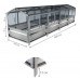 Парник из поликарбоната Delta-Park GH-D+ 4 боковые дверцы 1x4 м (на грядке 36 см)