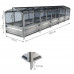 Парник из поликарбоната Delta-Park GH-D+ 4 боковые дверцы 1x5 м (на грядке 36 см)